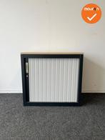Roldeurkast - Basic - 74x80x45cm - Zwart met wit beige deure, Werkplek, Ophalen of Verzenden, Gebruikt, Kast