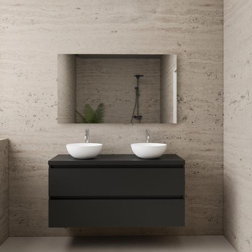 ACTIE BWS Badmeubel | Paris | Mat Zwart | 120 cm | met, Doe-het-zelf en Verbouw, Sanitair, Bad, Nieuw, Ophalen of Verzenden