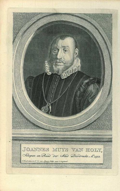 Portrait of Jakob Muys van Holy, Antiek en Kunst, Kunst | Etsen en Gravures
