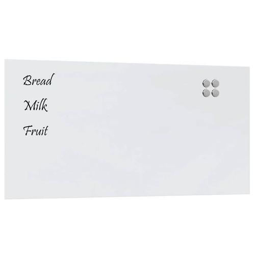 Stijlvol Magneetbord Glas Wit 100x50 - Retourdeal -, Huis en Inrichting, Woonaccessoires | Memoborden, Nieuw, Magneetbord, Ophalen of Verzenden