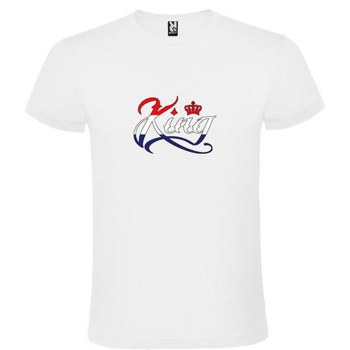 King in rood wit blauw, Kleding | Heren, T-shirts, Overige kleuren, Nieuw, Overige maten, Verzenden