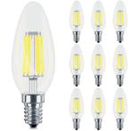Voordeelpak 10x Dimbare E14 Kaars Filament LED Lamp - Warm W, Ophalen of Verzenden, Nieuw