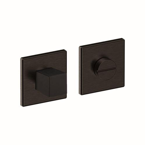 WC-garnituur Shuffle vierkant dun 4mm - zwart, Doe-het-zelf en Verbouw, Hang- en Sluitwerk, Nieuw, Verzenden
