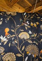 300x300 cm! Katoensatijn met zijdeachtig effect met Upupa en