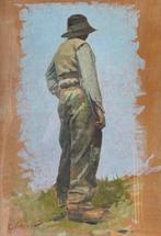 Ernesto Giacobbi (1891-1964) - Figura maschile in paesaggio