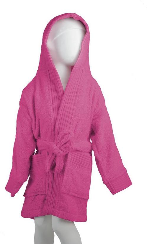 The One - maat 134/146 - Kinderbadjas Magenta, Huis en Inrichting, Badkamer | Badtextiel en Accessoires, Verzenden