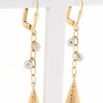 Bicolor gouden oorhangers (Oorbellen), Ophalen of Verzenden, Gebruikt, Overige kleuren, Goud