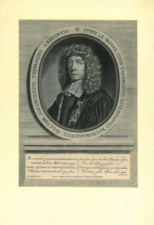 Portrait of Etienne le Moine, Antiek en Kunst, Kunst | Etsen en Gravures