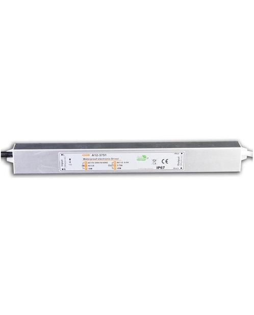 LED waterproof voeding - 12V - 3.75A - 45W - IP67, Doe-het-zelf en Verbouw, Elektra en Kabels, Ophalen of Verzenden
