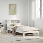 vidaXL Bed met boekenkast zonder matras grenenhout wit, Huis en Inrichting, Slaapkamer | Bedden, Verzenden, Nieuw, Wit, Hout