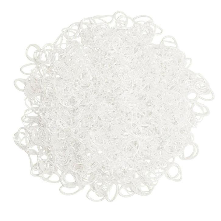 Fako Fashion - 1000x Transparante Mini Elastiekjes - Meisjes, Sieraden, Tassen en Uiterlijk, Uiterlijk | Haarverzorging, Verzenden