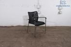 Tweedehands | Vergaderstoel | Zwart gestoffeerd | Mesh rug |, Verzenden, Gebruikt