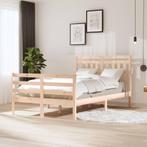 vidaXL Bedframe massief hout 120x200 cm, Bruin, Verzenden, Nieuw, Twijfelaar