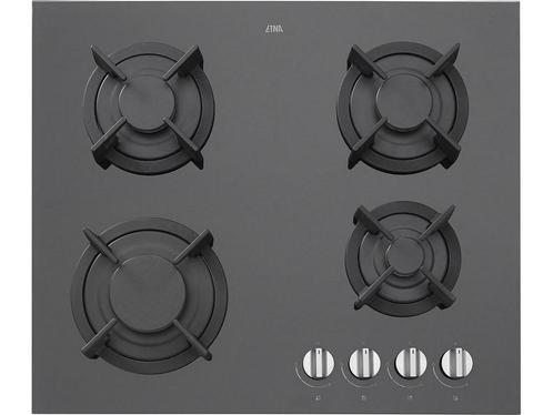 ETNA KGG860ZTA - Gaskookplaat - Gas-op-glas - 60 cm - Zwart, Huis en Inrichting, Woonaccessoires | Overige, Zo goed als nieuw