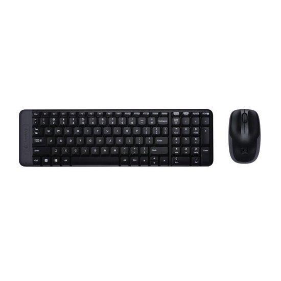 Logitech MK220 - Draadloos Toetsenbord en Muis - Qwerty, Computers en Software, Toetsenborden, Verzenden
