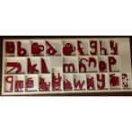 Montessori Blokletters (rood) in houten kist, Verzenden, Nieuw