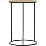 Bijzettafel - Trion Pado Hoog - Rond - 41cm - Zwart/Goud -, Ophalen of Verzenden, Nieuw, Overige materialen