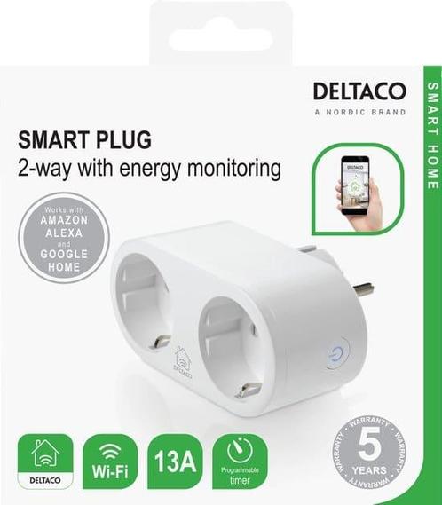 Deltaco Smart Home SH-P02E - Dubbele Slimme Draadloze, Zakelijke goederen, Kantoor en Winkelinrichting | Kantoorartikelen, Ophalen of Verzenden