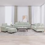 vidaXL 4-delige Loungeset met kussens fluweel lichtgrijs, Huis en Inrichting, Banken | Bankstellen, Verzenden, Nieuw, Vierpersoons of meer