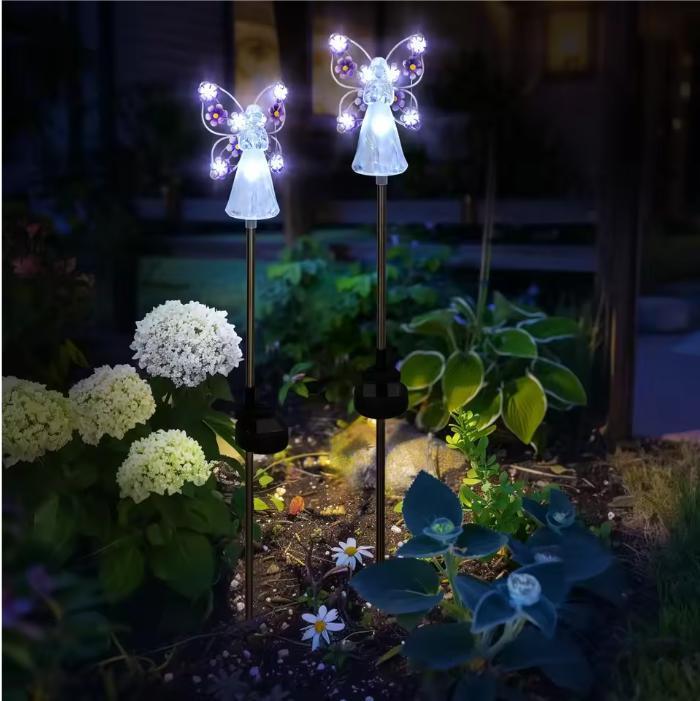 Solar Engel Tuinlamp – LED Zonnelicht Buiten Waterdicht, Tuin en Terras, Buitenverlichting, Nieuw, Verzenden