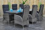 Menorca Tafel 225 met 6 Menorca Verstelbare Dining Tuinstoel, 6 zitplaatsen, Nieuw, Ophalen of Verzenden, Wicker