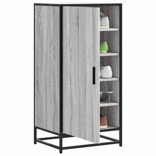 vidaXL Schoenenrek 48x38x97,5 cm bewerkt hout grijs sonoma, Huis en Inrichting, Kasten | Schoenenrekken, Nieuw, Verzenden