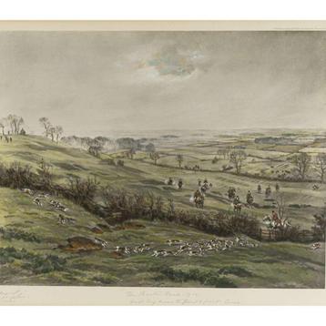 Godfrey Douglas Giles The Burton Hunt, Full Cry across the beschikbaar voor biedingen