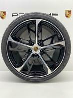 Porsche Taycan ORIGINELE 21 Cross zwart/alu velgenset NIEUW, Nieuw, 21 inch, Banden en Velgen, Personenwagen