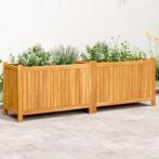 vidaXL Plantenbak met voering 153x38,5x50 cm massief, Verzenden, Nieuw, Hout