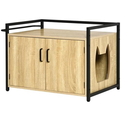 TRUUSK Kattenkast Toilet Met 2 Niveaus En 2 Kamers, Kattento, Dieren en Toebehoren, Katten-accessoires, Nieuw, Verzenden