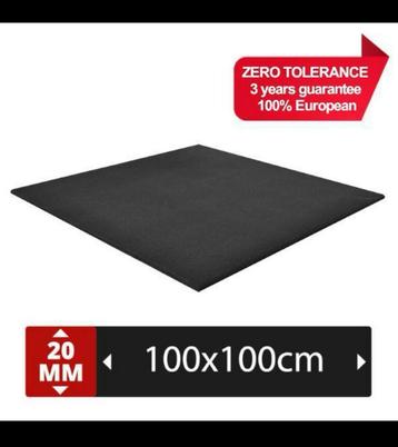 Rubber sportvloer FIT PRO 1000x1000x20 zwart hyrox crossfiT beschikbaar voor biedingen