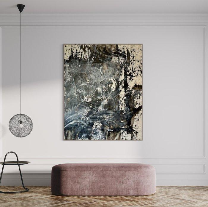 Timo Wedell - Schwarze Rosen Like Yves Klein - XXL, Antiek en Kunst, Kunst | Schilderijen | Modern