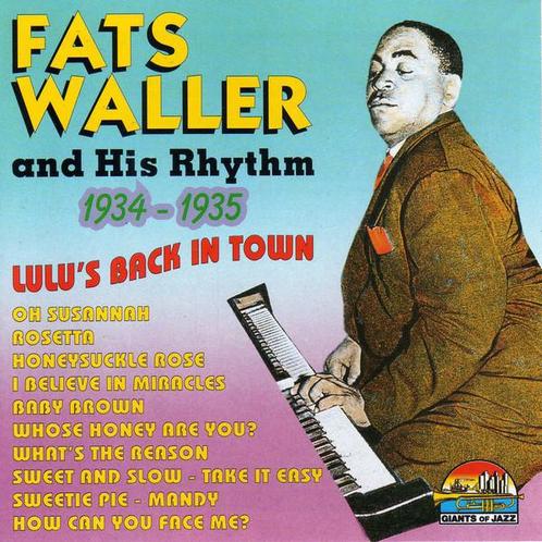 cd - Fats Waller And His Rhythm - Lulus Back In Town (19..., Cd's en Dvd's, Cd's | Overige Cd's, Zo goed als nieuw, Verzenden