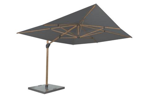 4 Seasons Outdoor Hacienda parasol 300 x 400 cm charcoal,, Tuin en Terras, Tuinsets en Loungesets, Ophalen of Verzenden
