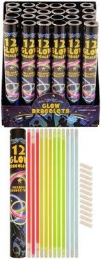 Glow in the dark sticks - 12st, Hobby en Vrije tijd, Feestartikelen, Verzenden, Nieuw, Feestartikel