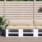 vidaXL Palletkussens 2 st stof beige, Huis en Inrichting, Woonaccessoires | Kussens, Verzenden, Nieuw, Beige