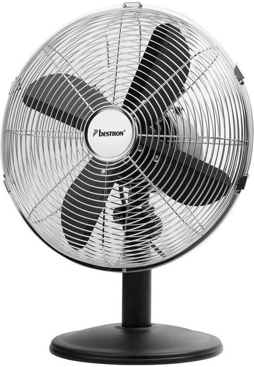 BESTRON DFT35Z RETRO BUREAUVENTILATOR 35 CM ZWART 35 WATT, Huis en Inrichting, Brandblussers en Brandkasten, Nieuw, Ophalen of Verzenden