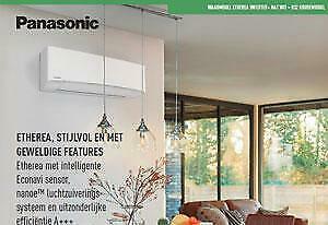 Panasonic Etherea Mat Wit split unit airco warmtepomp A+++, Witgoed en Apparatuur, Airco's, Nieuw, Wandairco, Afstandsbediening