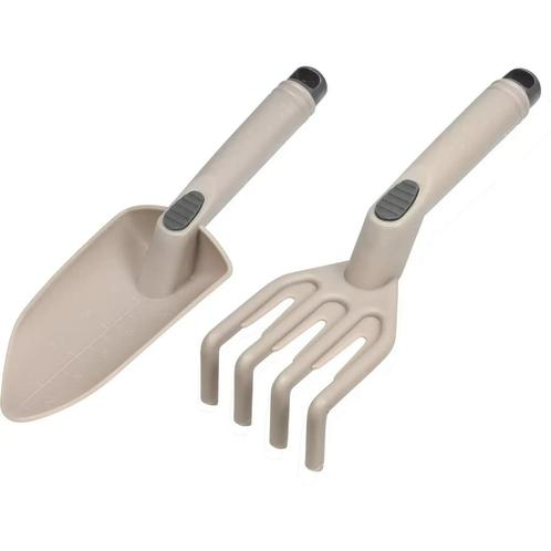 Benson Tuingereedschap set - 2-delig - kunststof - beige..., Tuin en Terras, Kweekspullen, Nieuw, Ophalen of Verzenden