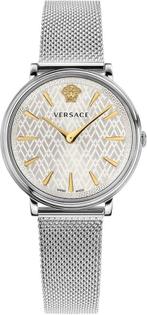 Versace VE8100519 V-Circle dames horloge 38 mm, Sieraden, Tassen en Uiterlijk, Horloges | Dames, Overige merken, Staal, Verzenden