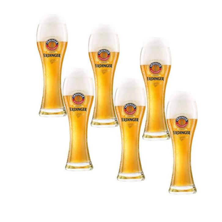 Erdinger bierglazen - 33cl - 6 stuks, Verzamelen, Biermerken