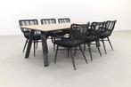 Jasmine black/Garden Impressions Nevada 240x100 cm. tuinset, Tuin en Terras, Verzenden, Nieuw, Wicker, Tuinset
