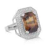 Ring - 14 karaat Witgoud - 13.75ct. tw. Chrysoberil -, Nieuw