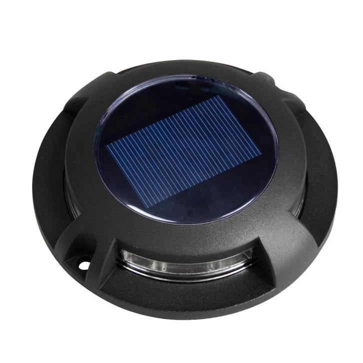 Solar Decklight Zwart Tuinverlichting, Tuin en Terras, Buitenverlichting, Minder dan 50 watt, Nieuw, Kunststof, Spots, Verzenden