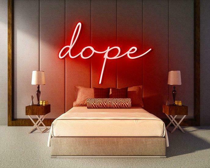 DOPE neon sign - LED neon reclame bord neon letters verli..., Zakelijke goederen, Overige Zakelijke goederen, Verzenden