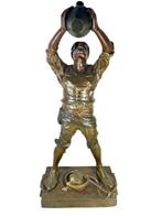 Anonyme - sculptuur, Basque buveur de Porones - 76 cm -, Antiek en Kunst, Antiek | Keramiek en Aardewerk