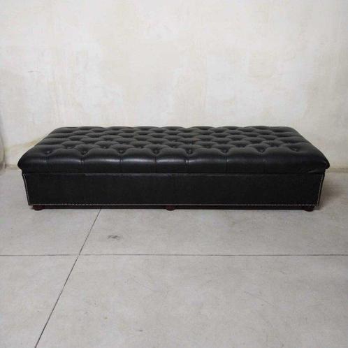 Chesterfield style - Bank - Hout, Leder - Vintage, Antiek en Kunst, Curiosa en Brocante