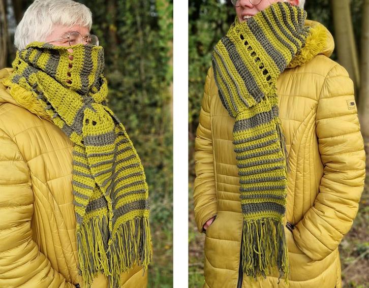 Haakpatroon byClaire Ribbelsjaal, Hobby en Vrije tijd, Breien en Haken, Breien of Haken, Nieuw, Wol of Garen, Ophalen of Verzenden