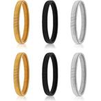 Fako Bijoux® - Set Van 3 paar Mouwophouders Zwart, Goud &, Sieraden, Tassen en Uiterlijk, Overige Accessoires, Verzenden, Nieuw