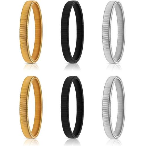 Fako Bijoux® - Set Van 3 paar Mouwophouders Zwart, Goud &, Sieraden, Tassen en Uiterlijk, Overige Accessoires, Verzenden